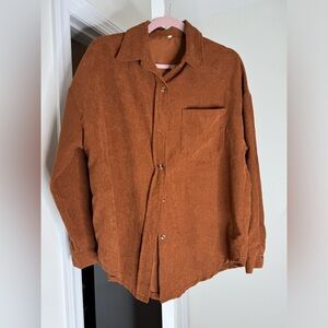 Corduroy long sleeve shirt